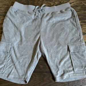 Brave Soul Gray Cargo towel Shorts with Drawstring Waist men